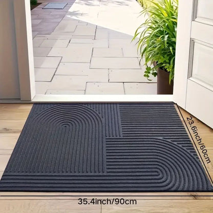AQUARAY – Absorbent, washable mat with flowing line pattern