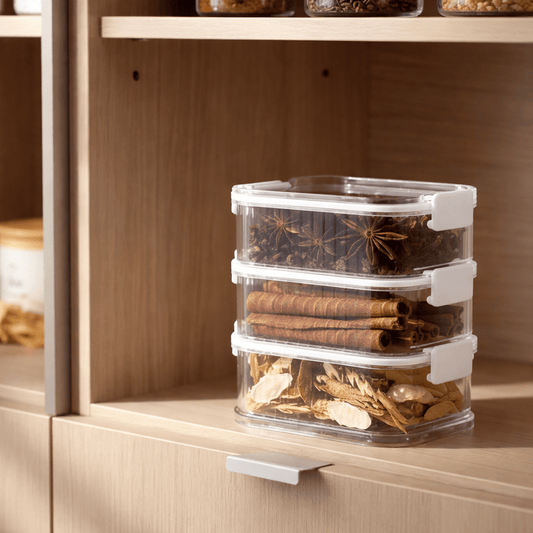 AROMASAFE – Stackable Multi-layer Spice Containers for Freshness & Kitchen Organization
