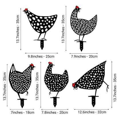 Henvera – Weather-resistant Metal Chicken Decoration for Rustic Gardens