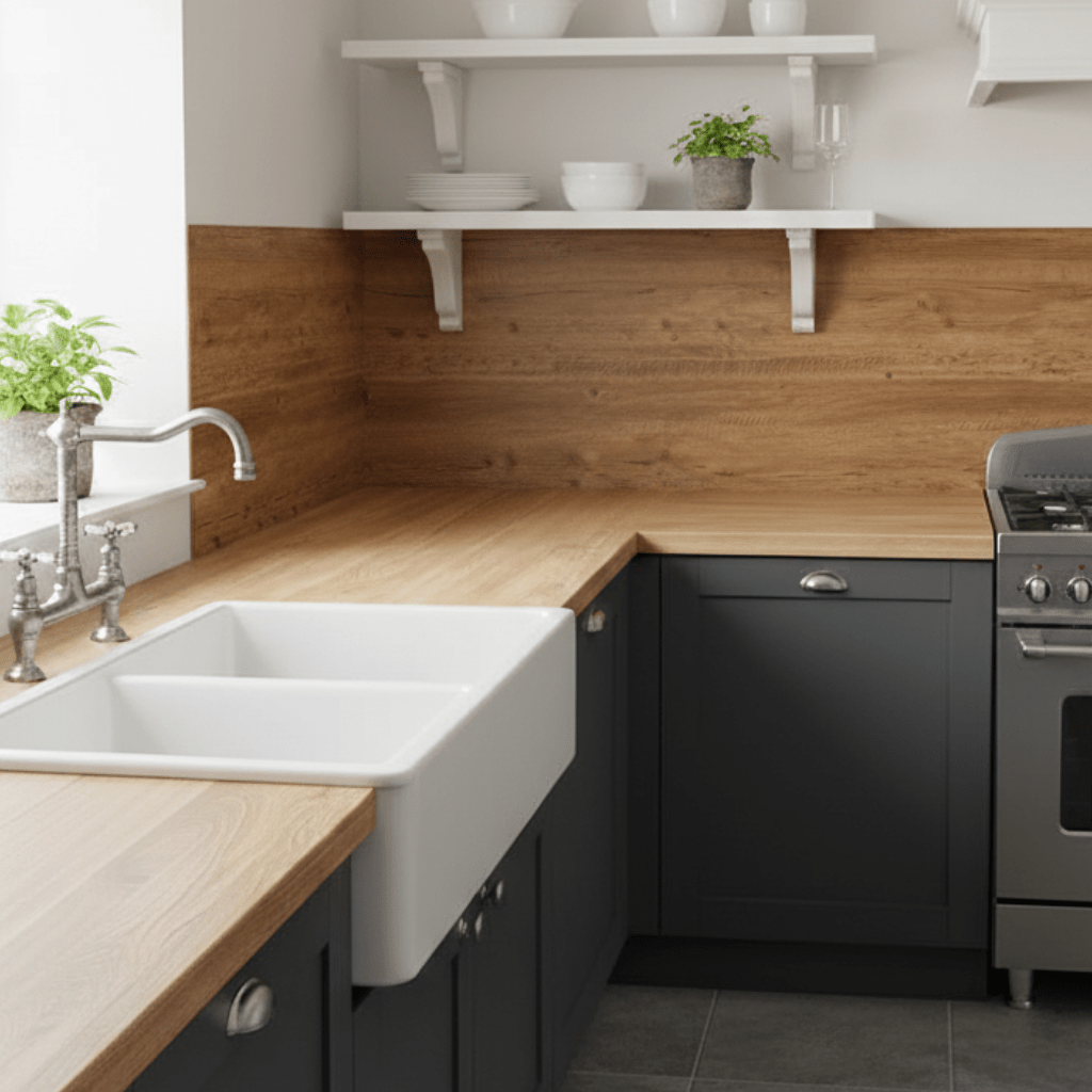 URBANDESIGN – Black peel-and-stick wallpaper in wood look for modern interior upgrades