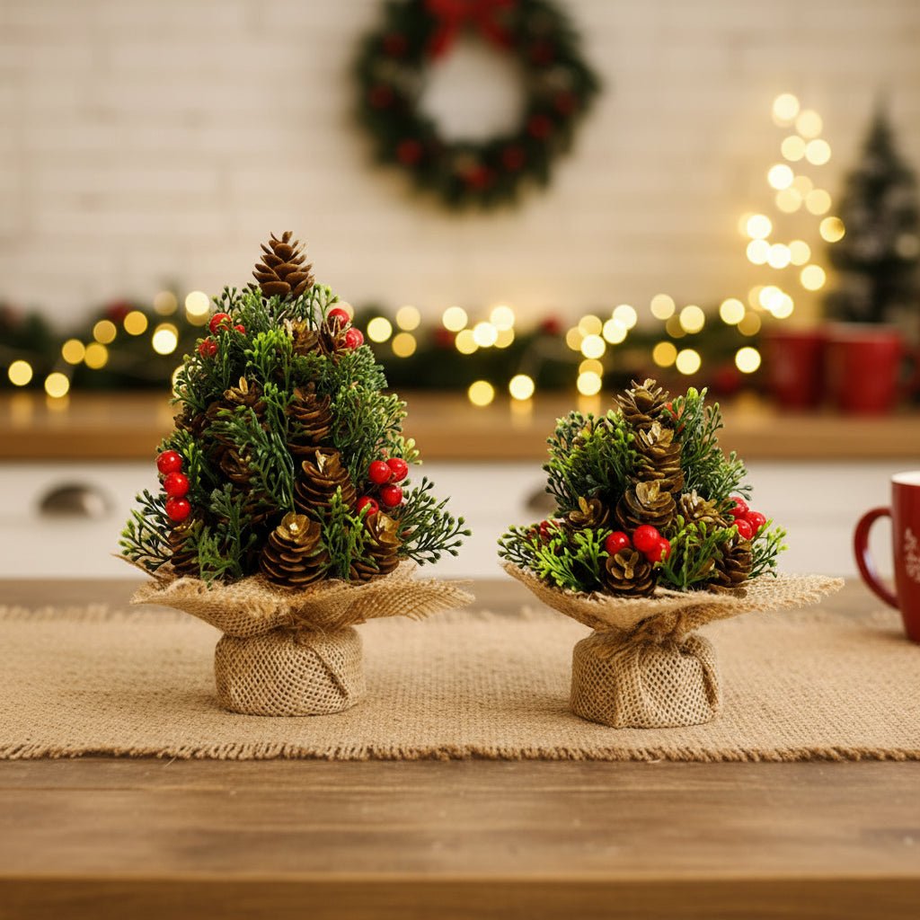 SEASONSET – Festive desk decoration with secure, stable base