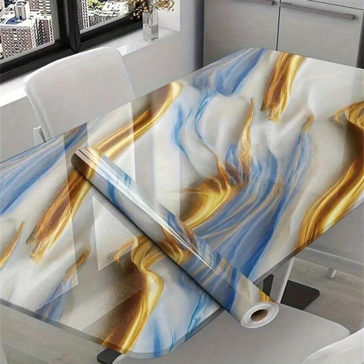 LUXWRAP – Aluminum Foil Marble Wallpaper for Kitchen and Bathroom Renovations