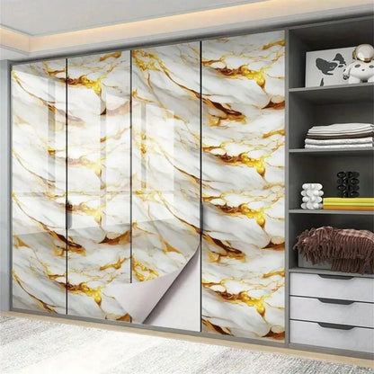 LUXWRAP – Aluminum Foil Marble Wallpaper for Kitchen and Bathroom Renovations