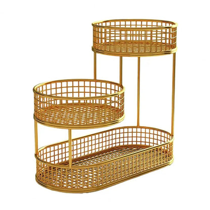 HOMEARC – Elegant multi-tier metal fruit and snack stand for kitchen countertops