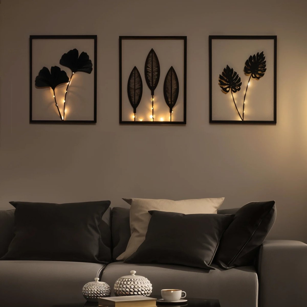SOFTSPARK – Color-changing LED frame lamp set for atmospheric interior decoration