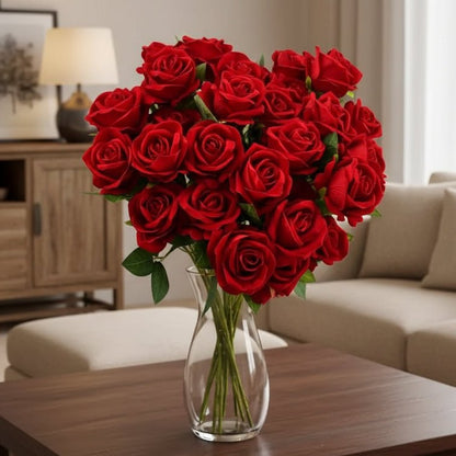 HARMONIA – Velvet Artificial Roses for Valentine's Day and Decorative Indoor Arrangements