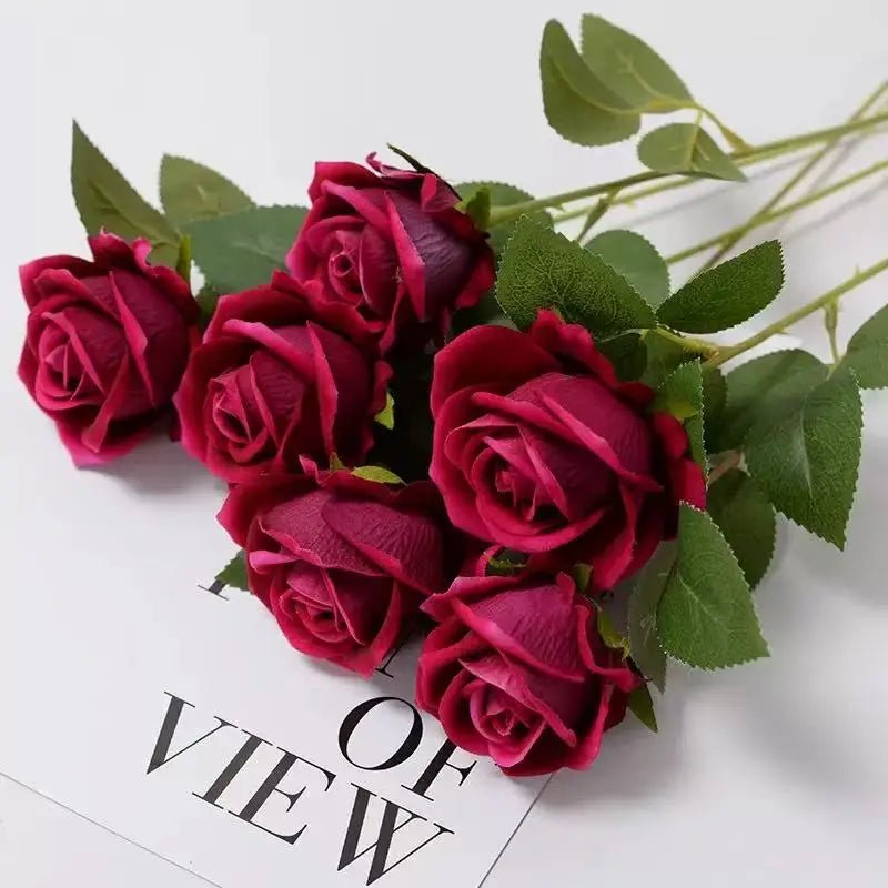 HARMONIA – Velvet Artificial Roses for Valentine's Day and Decorative Indoor Arrangements
