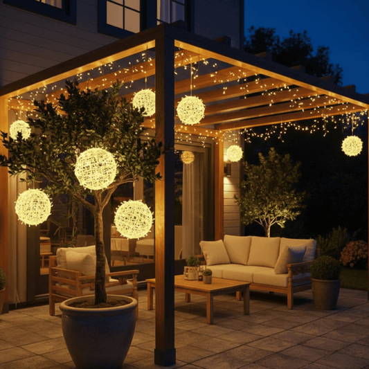 PATIOLUX – Elegant LED light sphere for stylish balcony & terrace ambiance