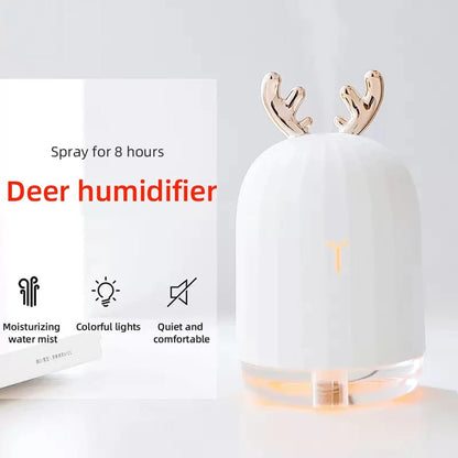 GLOWDEER – Mini Deer Air Humidifier, Ultra-Quiet with Color-Changing LEDs & Automatic Shut-Off