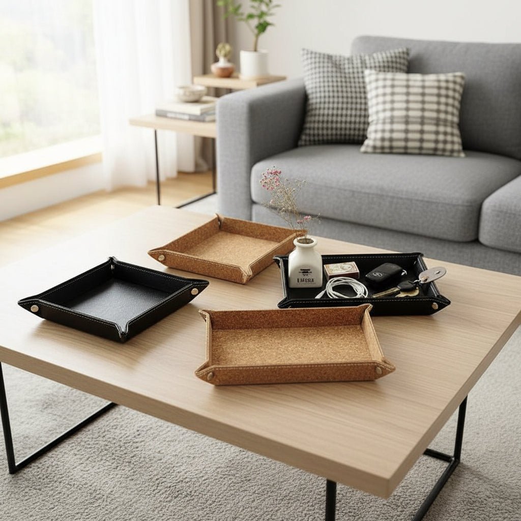 LUXSTOW – Leather Tray for Surfaces at Home and Office