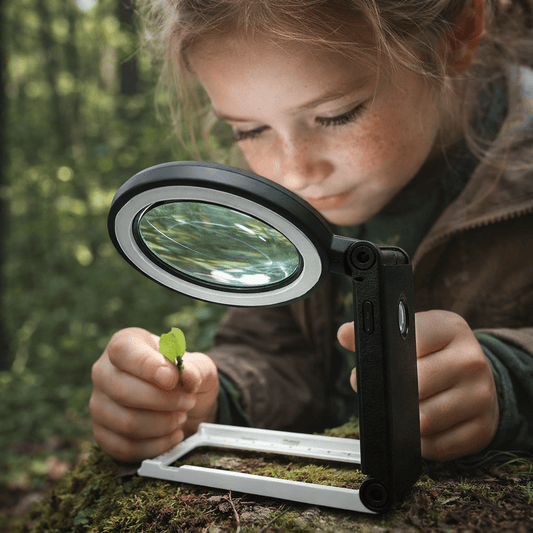 FEINZOOM – High-Performance Magnifier with 10x/30x Magnification and 18 LEDs