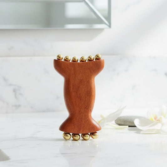 DETOXPRESS – Detox facial massager made of natural copper wood for lymphatic drainage & gua sha massage