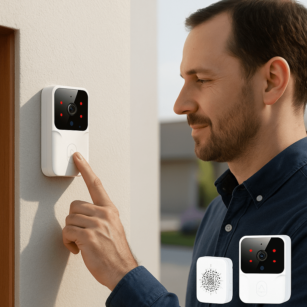 VISIOLIVE – Wireless Video Doorbell with HD Night Vision & Live Two-Way Audio