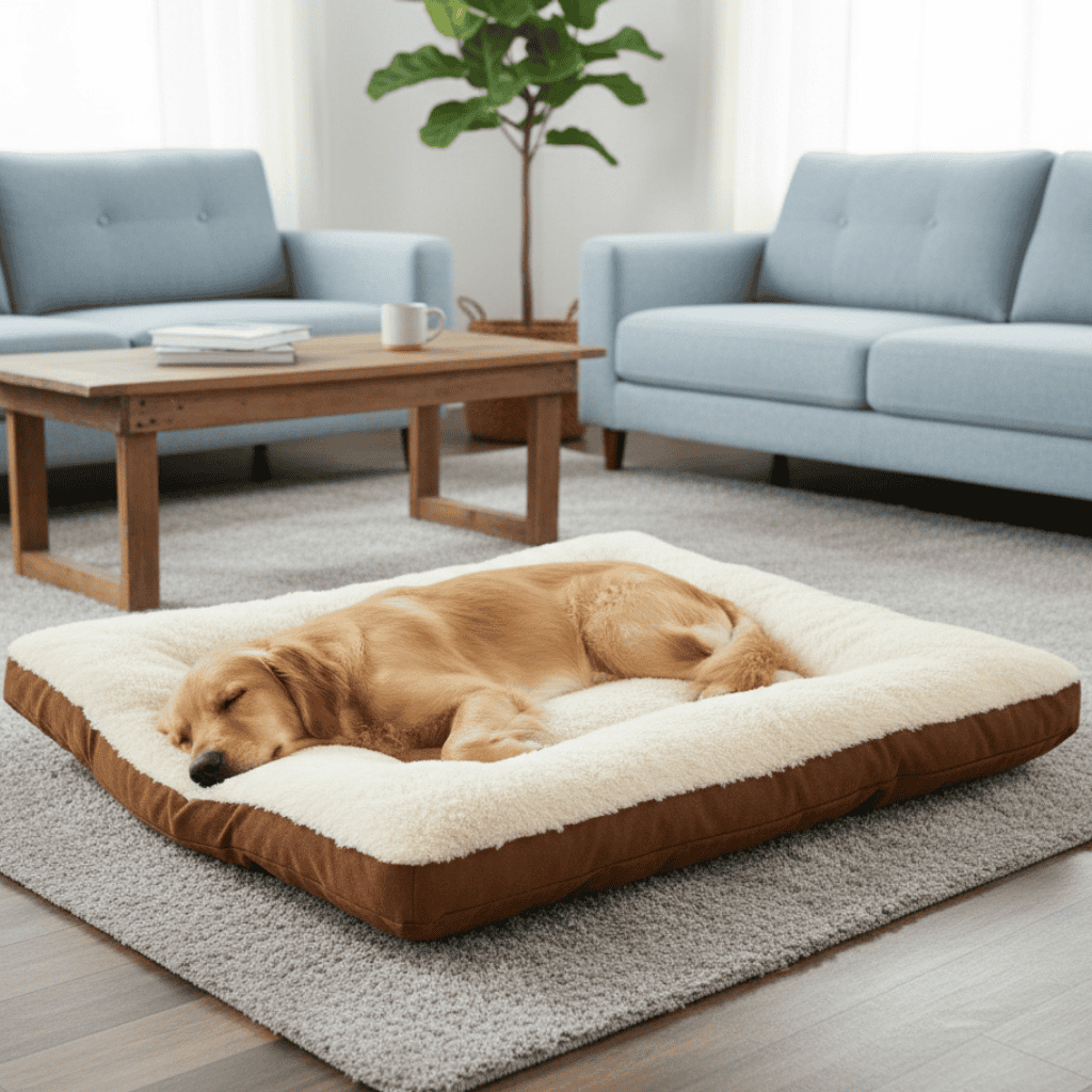 CLOUDPAW – Soft dog bed with supportive foam and cotton cover