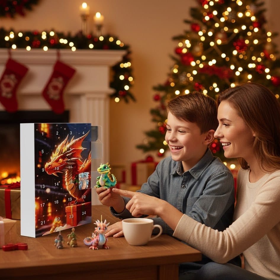 MYTHICALXMAS – 24-Day Dragon Advent Calendar with Cute Charms