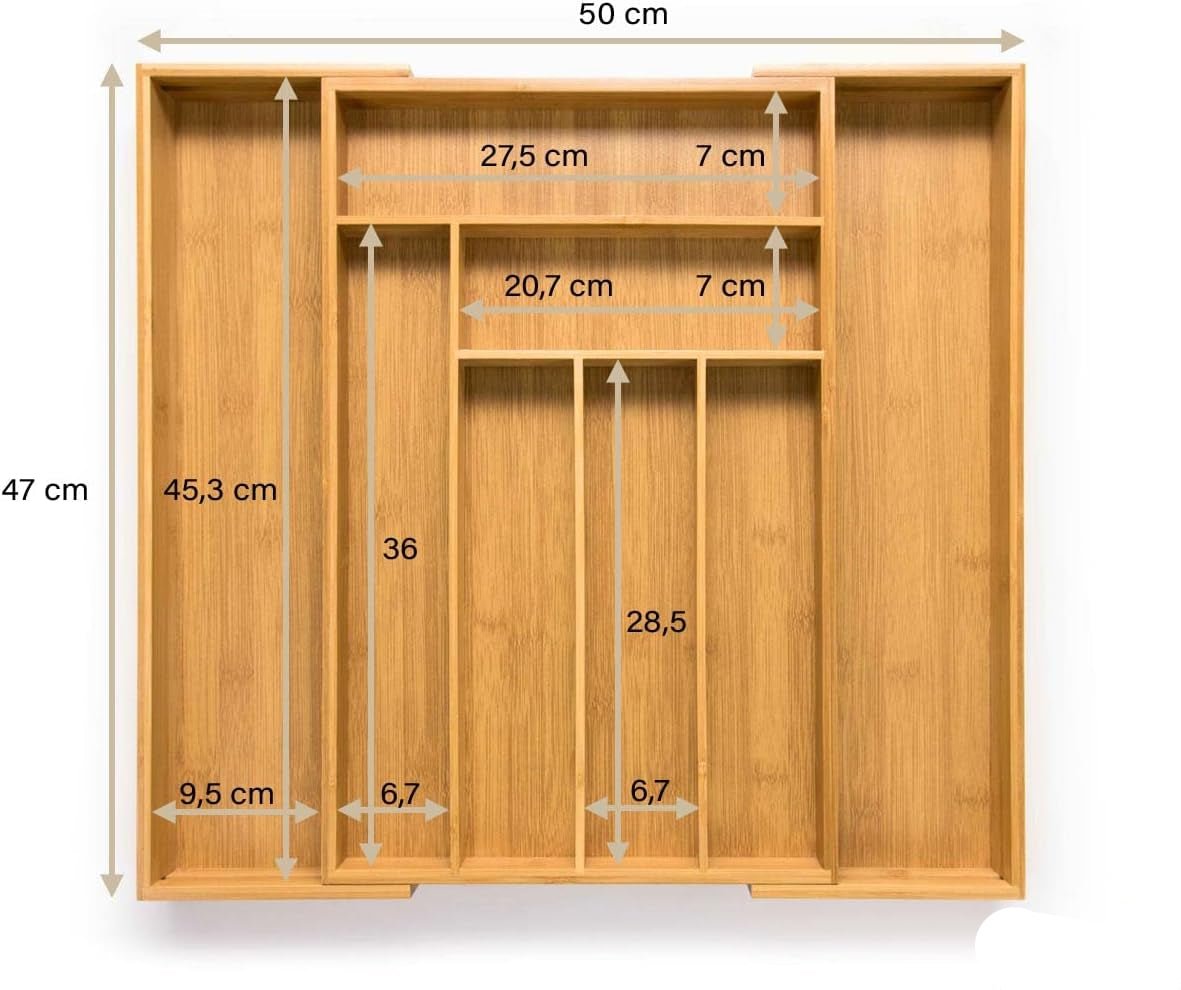 WOOD ONE-PIECE – Adjustable, eco-friendly drawer organizer