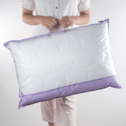 Veluvon Serenity Pillow | Hypoallergenic & Antibacterial | With Lavender Scent | Soft Sleeping Pillow for Sensitive Skin