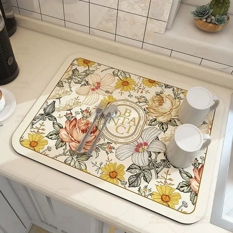 PUREDRY – Diatomaceous Kitchen Drip Mat with Ultra-Fast Water Absorption