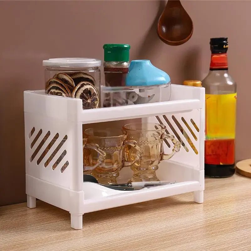 TWINHOLD – Double Storage Shelf for Kitchen, Bathroom & Desk