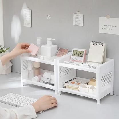 TWINHOLD – Double Storage Shelf for Kitchen, Bathroom & Desk