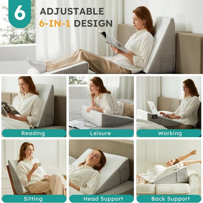 Deluxe Wedge Pillow – Incline Wedge Cushion for Comfort & Support
