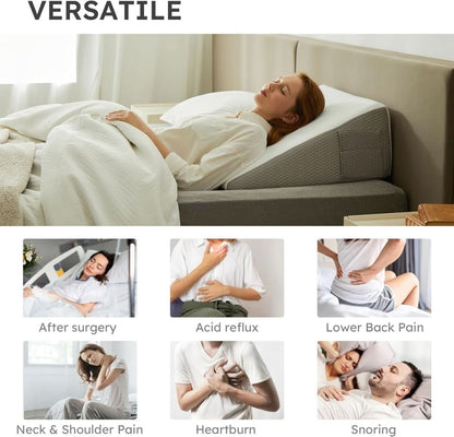 Deluxe Wedge Pillow – Incline Wedge Cushion for Comfort & Support