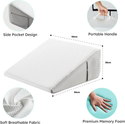 Deluxe Wedge Pillow – Incline Wedge Cushion for Comfort & Support