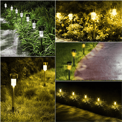 Solar LED lamp for the garden - weatherproof, energy-efficient with integrated light sensor