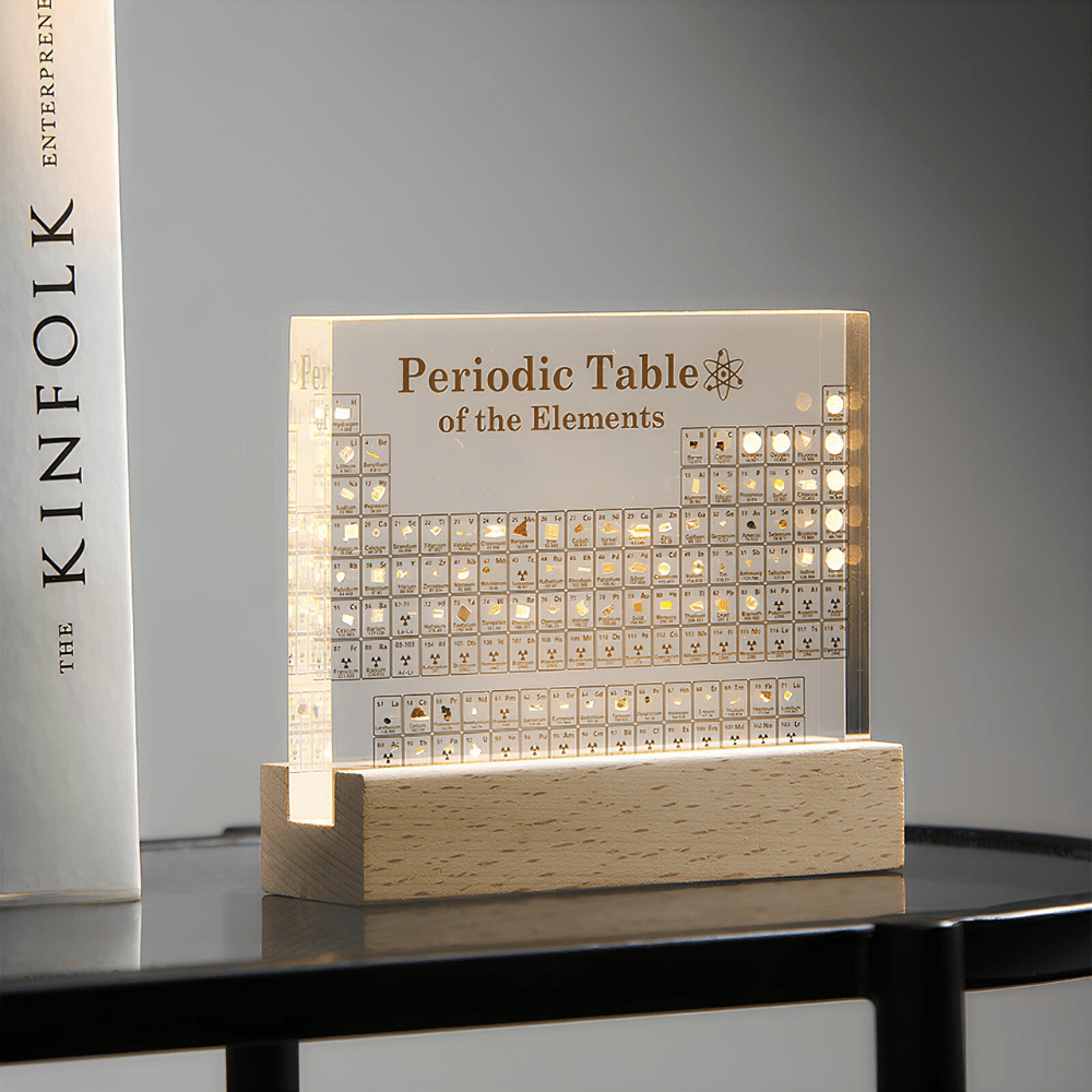 SCIENCELITE – Illuminated Periodic Table of Elements with 83 Real Chemical Elements