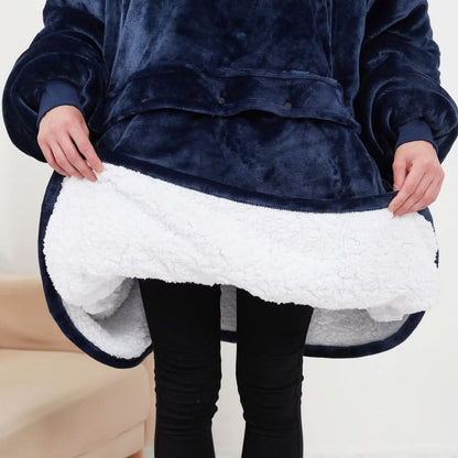 FLEECEFUSE™ USB Heated Hoodie Blanket – Stay Warm Anytime, Anywhere