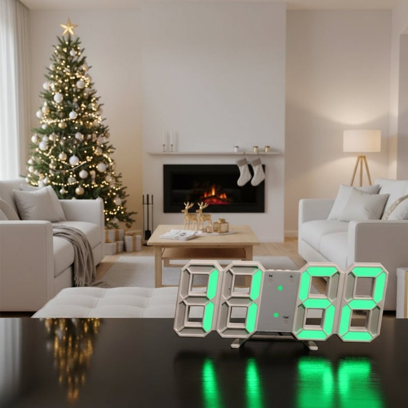 RADIOTIC - 3D Light Digital Clock with Voice Control and Silent Alarm