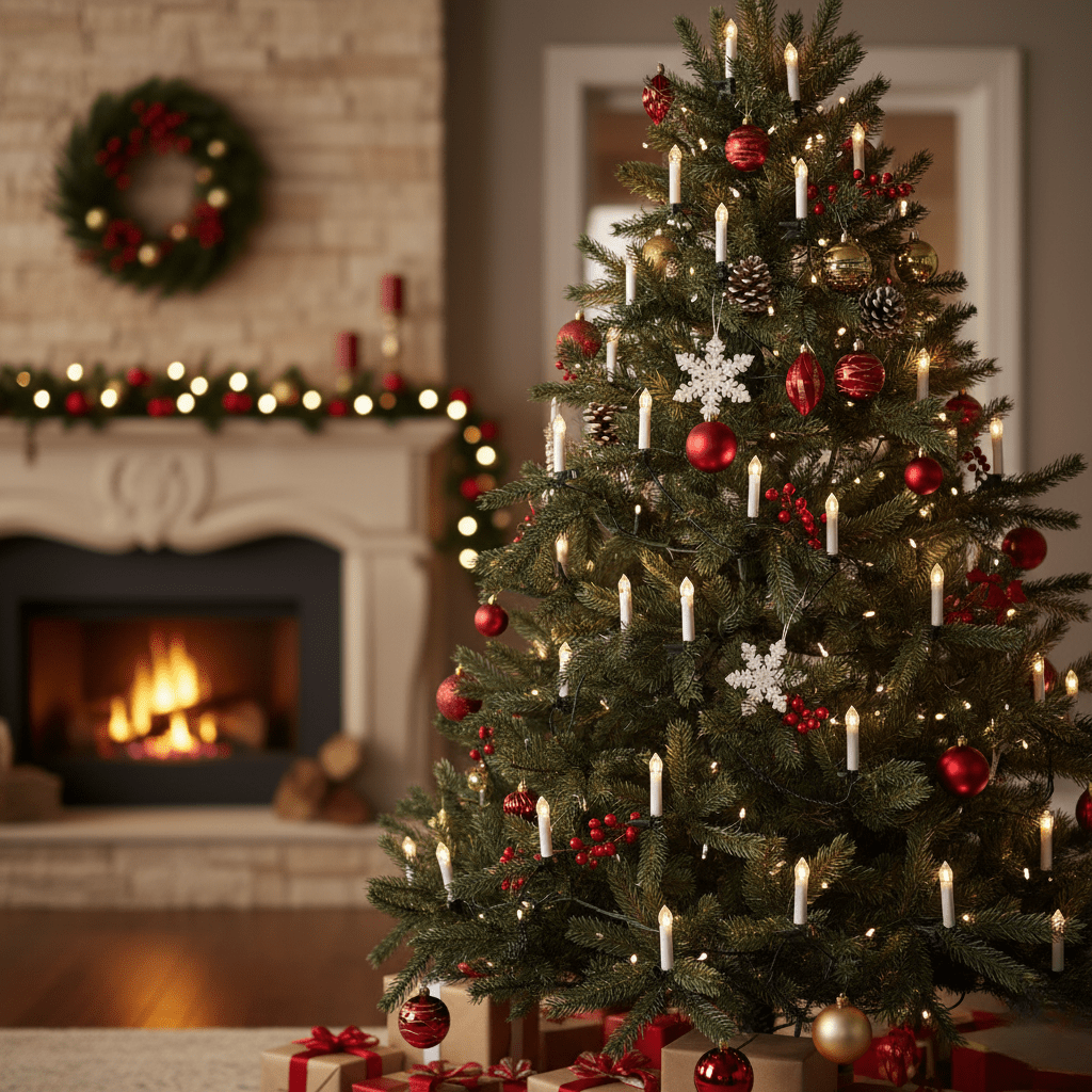 HOLIFLAME – Flameless Christmas Candle Set with Gentle LED Glow