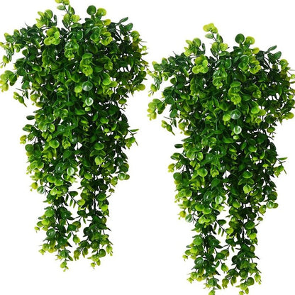 LEAFLINE – Artificial Hanging Eucalyptus Green Plants UV-Resistant for Indoor Decoration