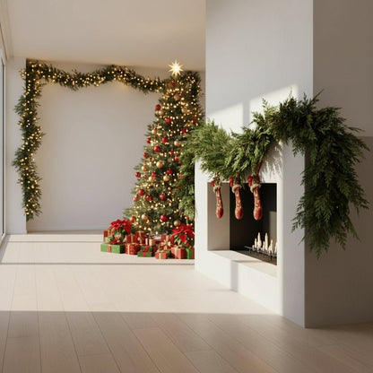 CEDAR LINE – Handmade Christmas Garland with Lush Cedar Needles