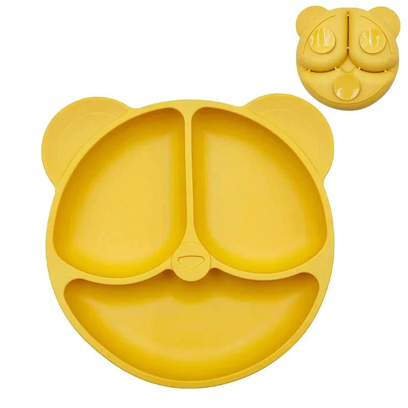 NATURBISS PLATE – Environmentally Friendly Silicone Suction Plate with Cartoon Design (BPA-Free)