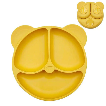 NATURBISS PLATE – Environmentally Friendly Silicone Suction Plate with Cartoon Design (BPA-Free)