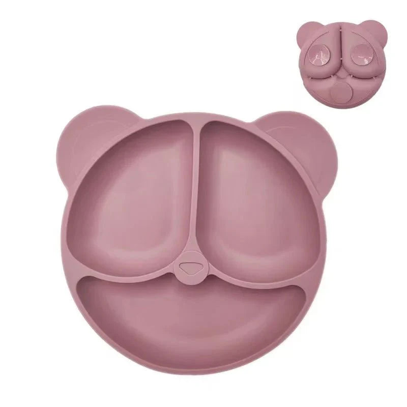 NATURBISS PLATE – Environmentally Friendly Silicone Suction Plate with Cartoon Design (BPA-Free)