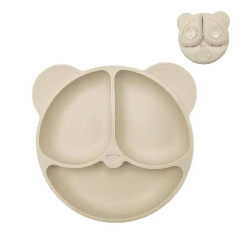 NATURBISS PLATE – Environmentally Friendly Silicone Suction Plate with Cartoon Design (BPA-Free)