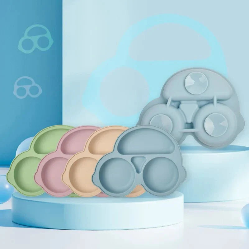 NATURBISS PLATE – Environmentally Friendly Silicone Suction Plate with Cartoon Design (BPA-Free)