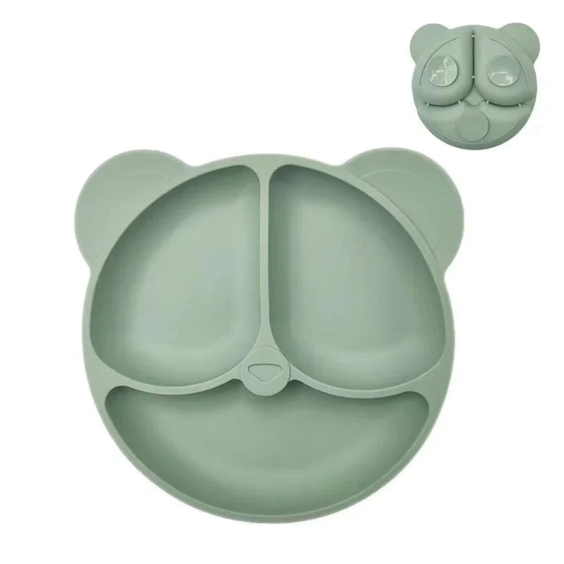 NATURBISS PLATE – Environmentally Friendly Silicone Suction Plate with Cartoon Design (BPA-Free)