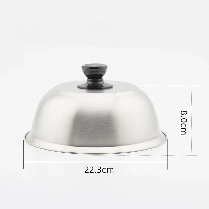 PanShield – stainless steel lid for even cooking & melting