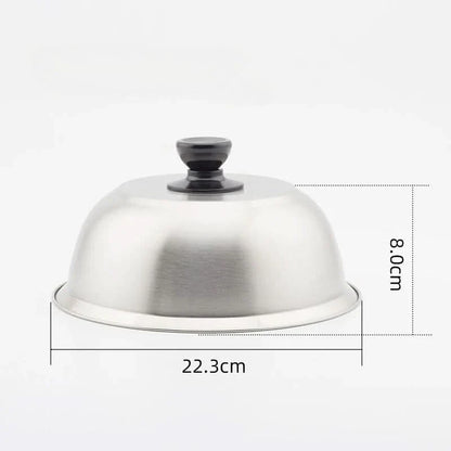 PanShield – stainless steel lid for even cooking & melting