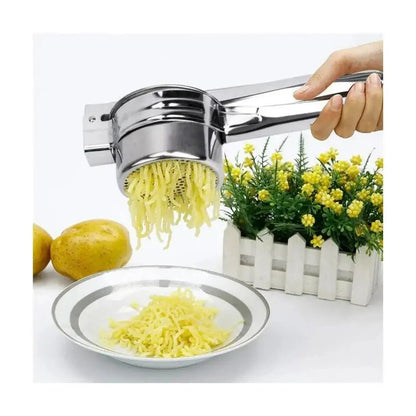 SQUEEZOR – 3-in-1 stainless steel potato press for fruit & vegetables