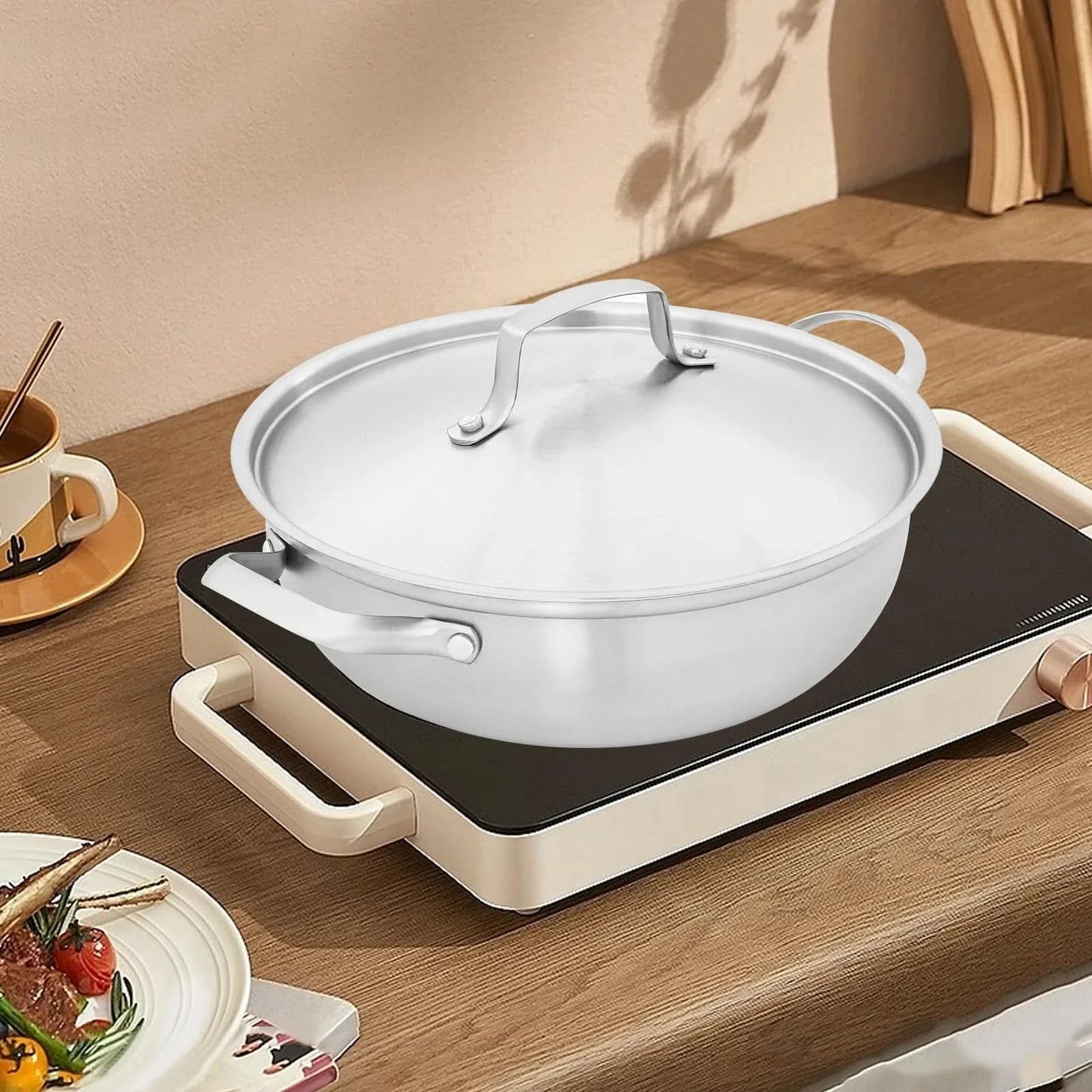 SmartBoil – Universal stainless steel cooking pot with lid for all types of stoves