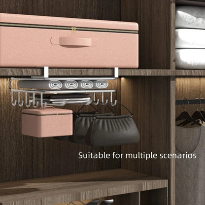 STEELSHELF – Stainless steel kitchen wall shelf with hooks for more order