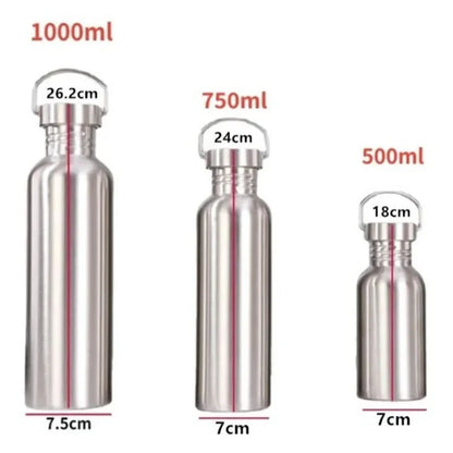 SteelFlow Stainless Steel Water Bottle 1000ml – Durable, Lightweight & Versatile for Sports and Outdoor Activities