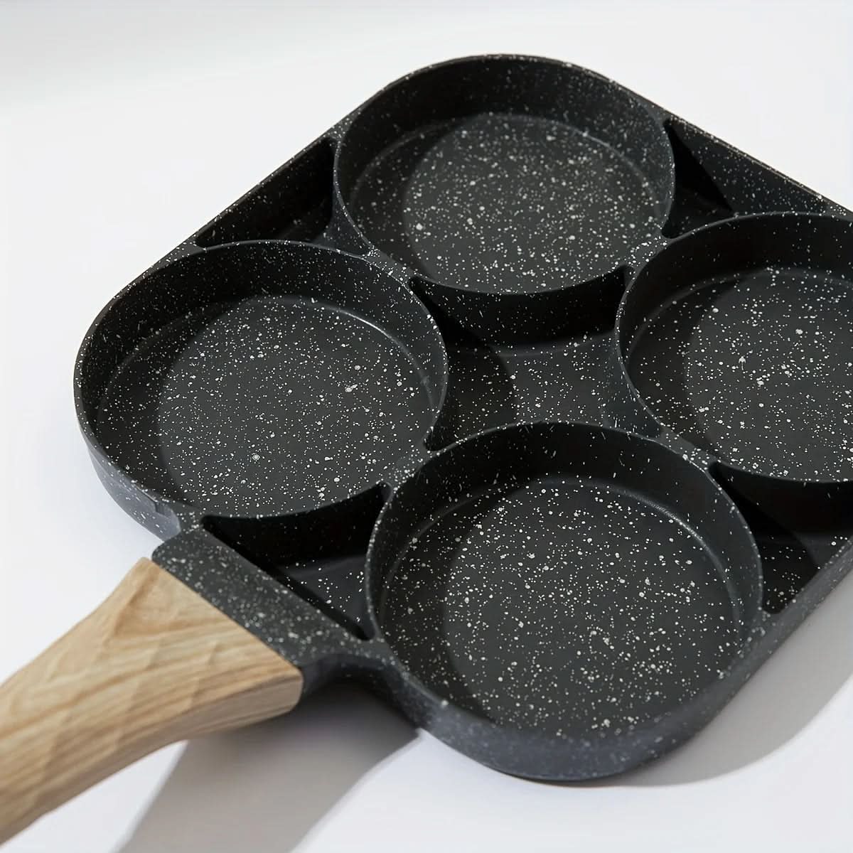 Culinara 4-Hole Non-Stick Pan | Multipurpose Pan for Eggs & Pancakes | Durable Aluminum | Easy to Clean