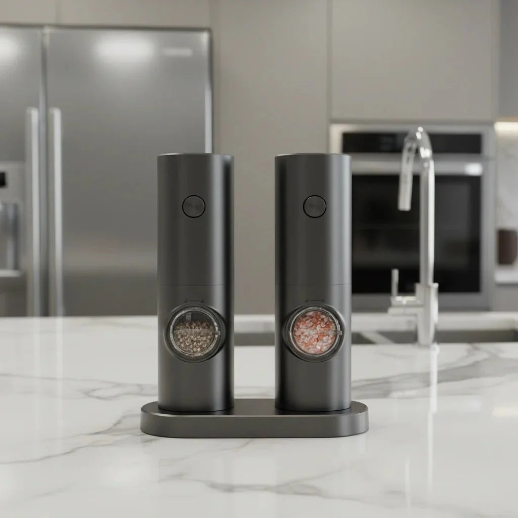 SPICE DUO – Electric Salt and Pepper Grinder Set with Adjustable Grind Setting