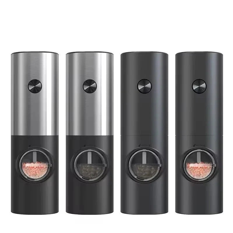 SEASONFIX – Electric Salt and Pepper Grinder Set with LED Light and Adjustable Grind Settings