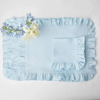 LOOMED LINEN – Handmade Linen Napkin with Fine Ruffled Edge